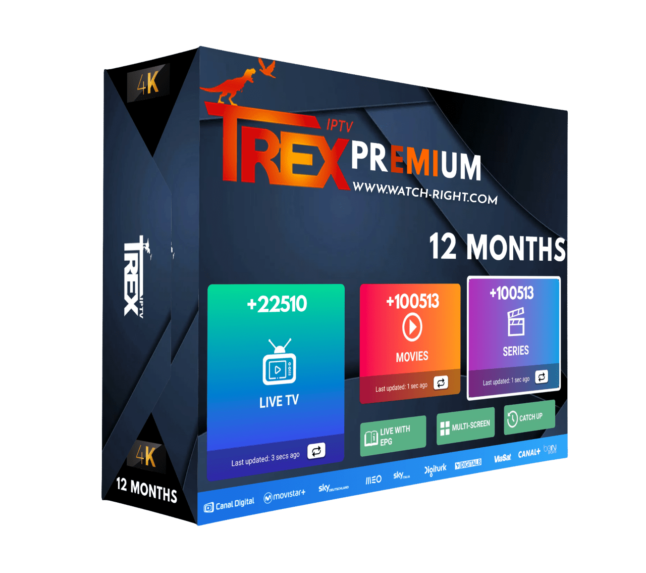 ABONNEMENT TREX-IPTV-12/MOIS Meilleur abonnement IPTV